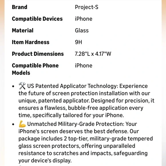 Magic Glass Screen Protector for iPhone 15 pro 6.1” - Clear - Picture 6 of 7